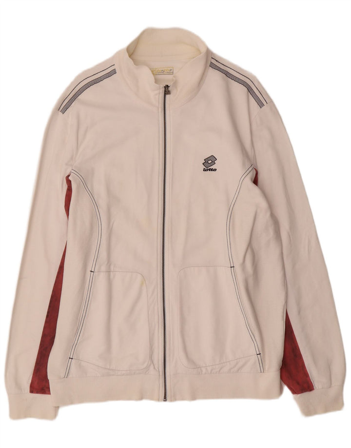 LOTTO Dame træningsdragt Topjakke UK 20 2XL Hvid Colourblock