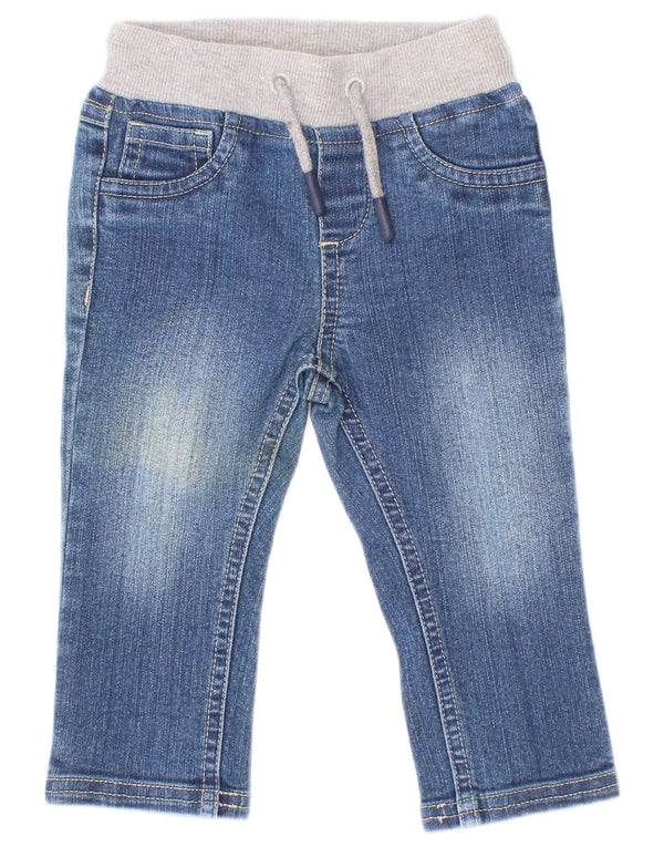 Guess Baby Boys Straight Jeans 6-9 måneder Blå Colourblock Bomuld