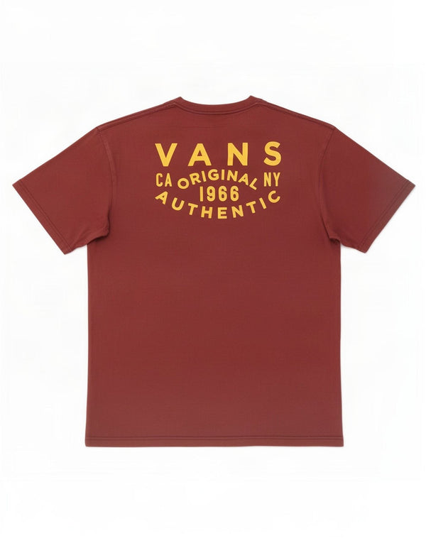 Vans Herre Classic Fit Grafisk T-Shirt Top Stor Bourgogne Bomuld