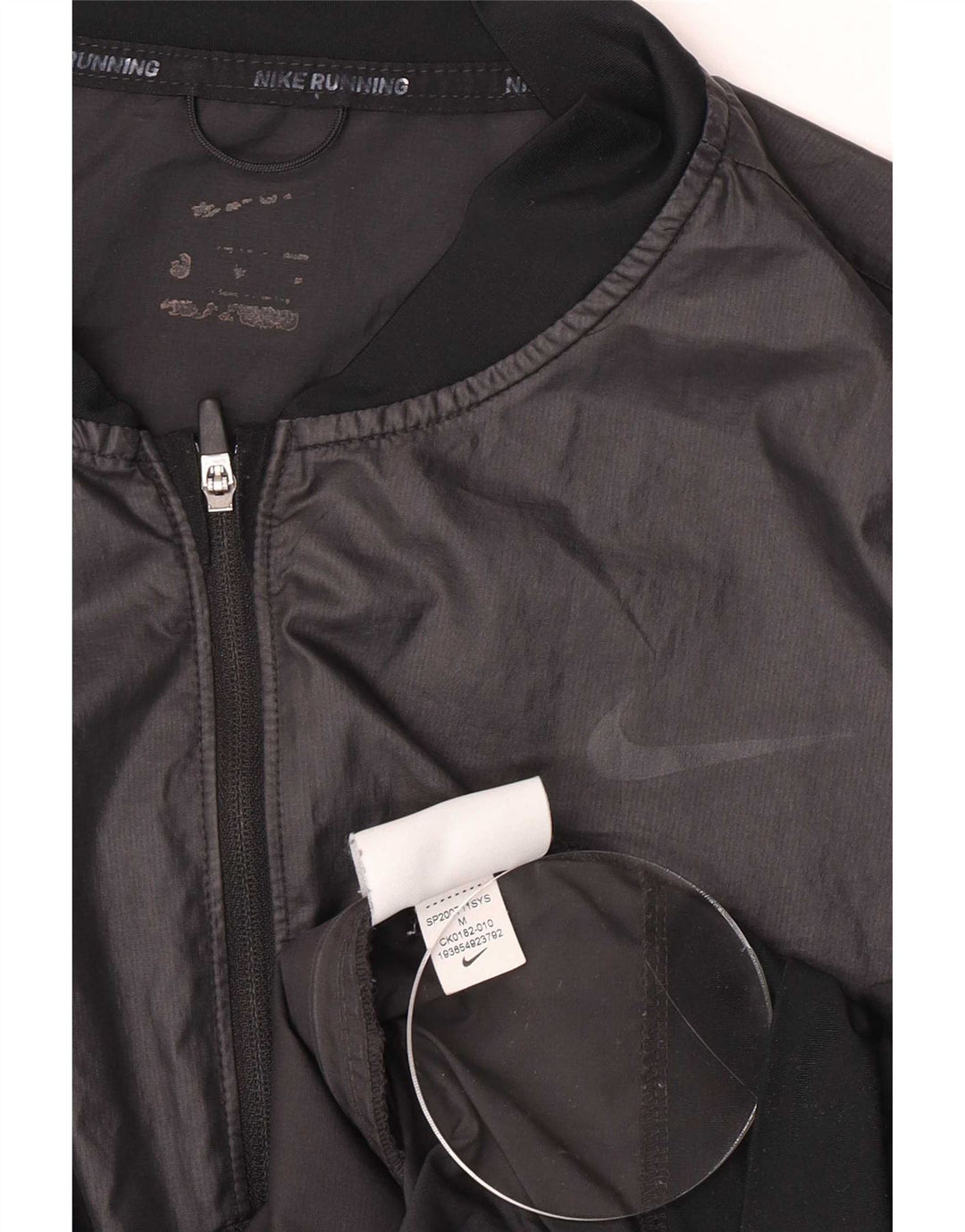 Nike Grafisk træningsdragt topjakke til kvinder UK 14 Medium Sort Polyester