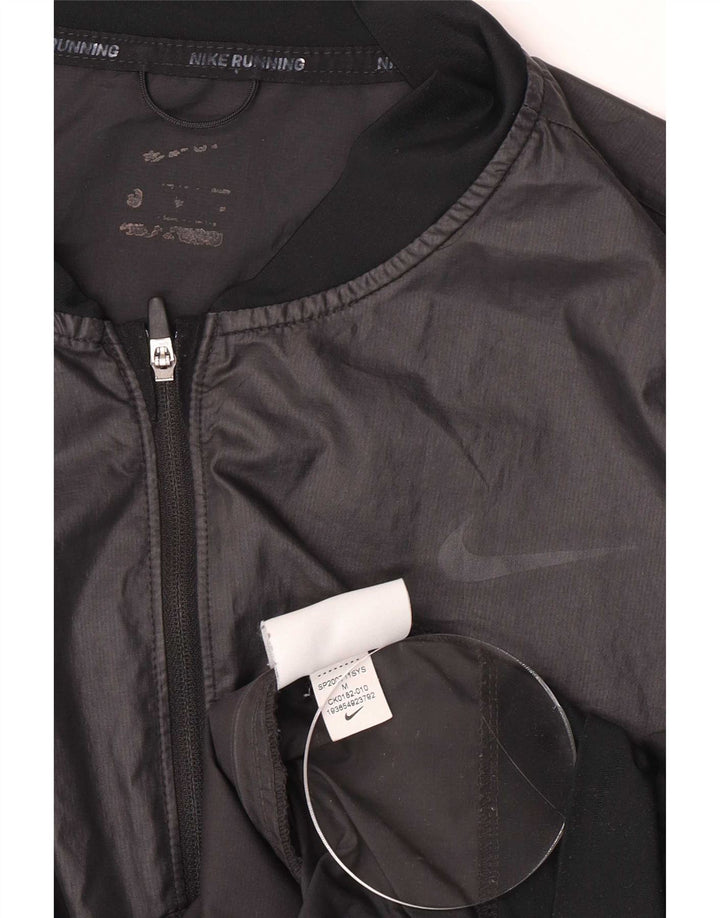 Nike Grafisk træningsdragt topjakke til kvinder UK 14 Medium Sort Polyester