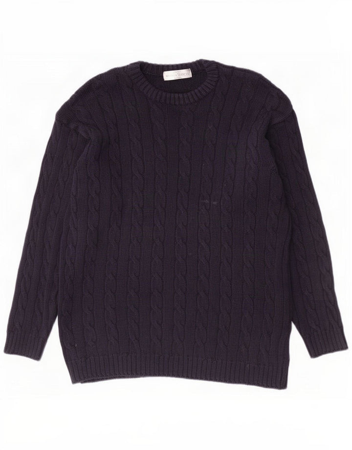 Marks & Spencer Herre St. Michael Crew Neck Jumper Sweater Large Navy Blue