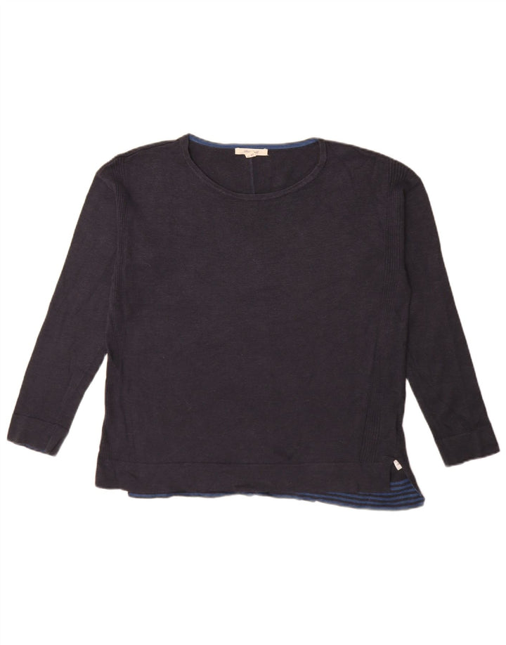 WHITE STUFF Dame Boat Neck Jumper Sweater UK 10 Small Navy Blue