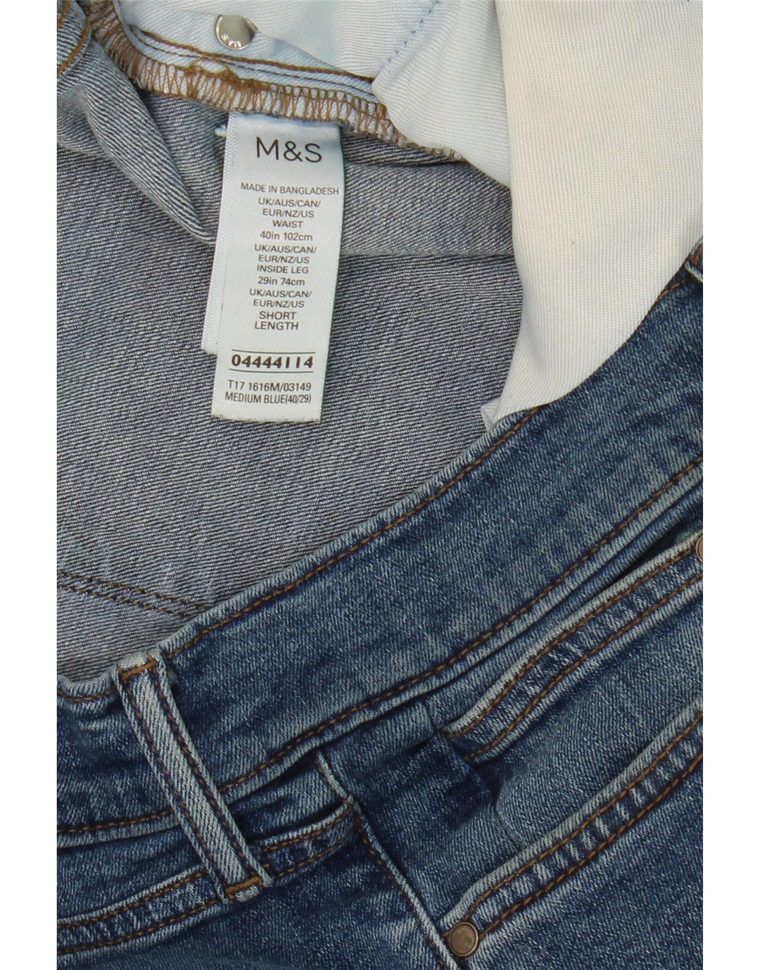 Marks & Spencer Straight Jeans til mænd W40 L29 Blå Bomuld