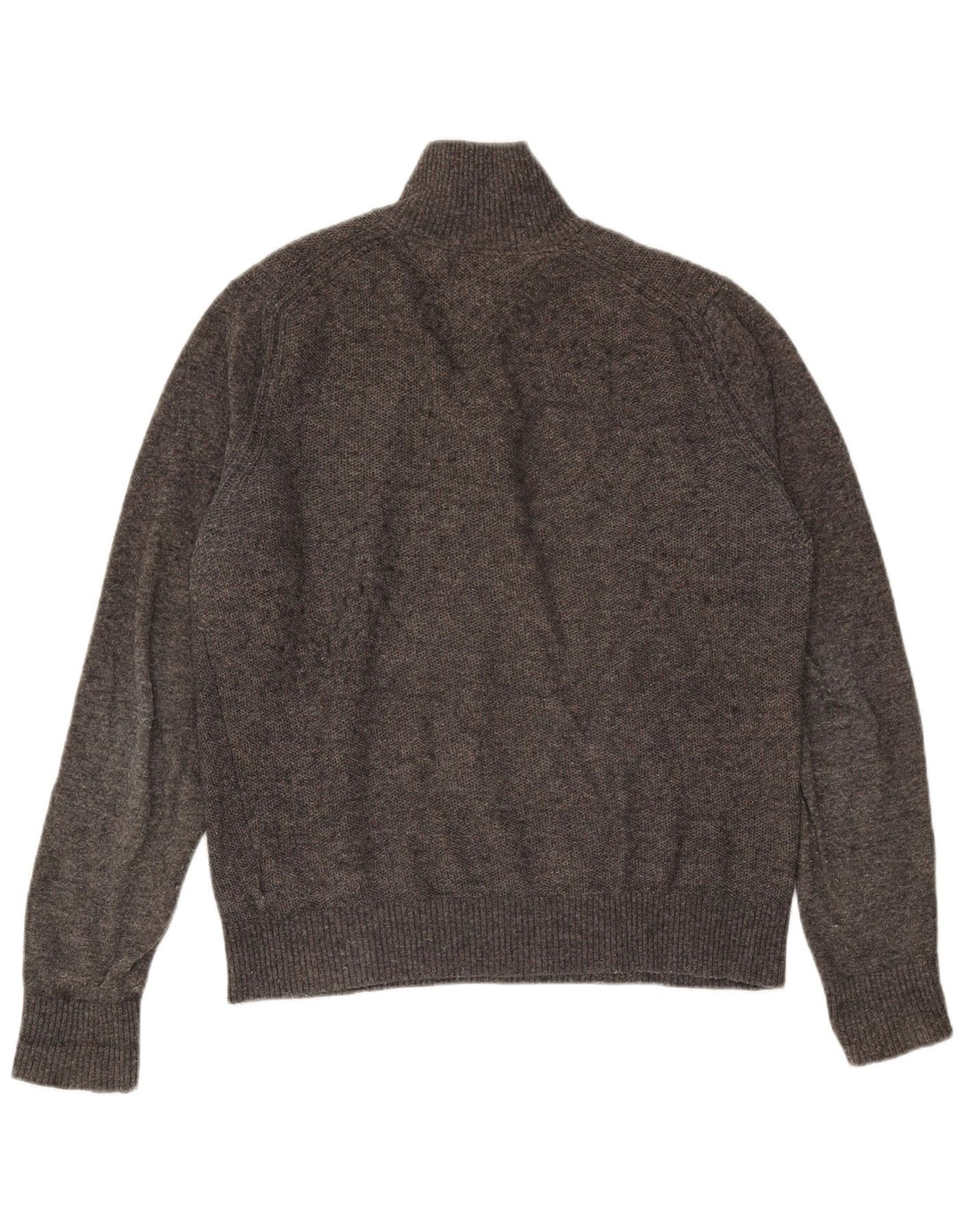 Tommy Hilfiger Herre Button Neck Jumper Sweater Medium Grå Uld