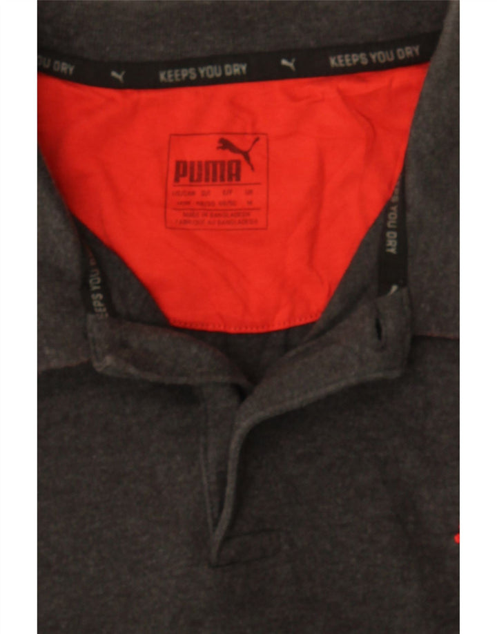 PUMA Mens Polo Shirt Medium Grey Vintage Puma and Second-Hand Puma from Messina Hembry 