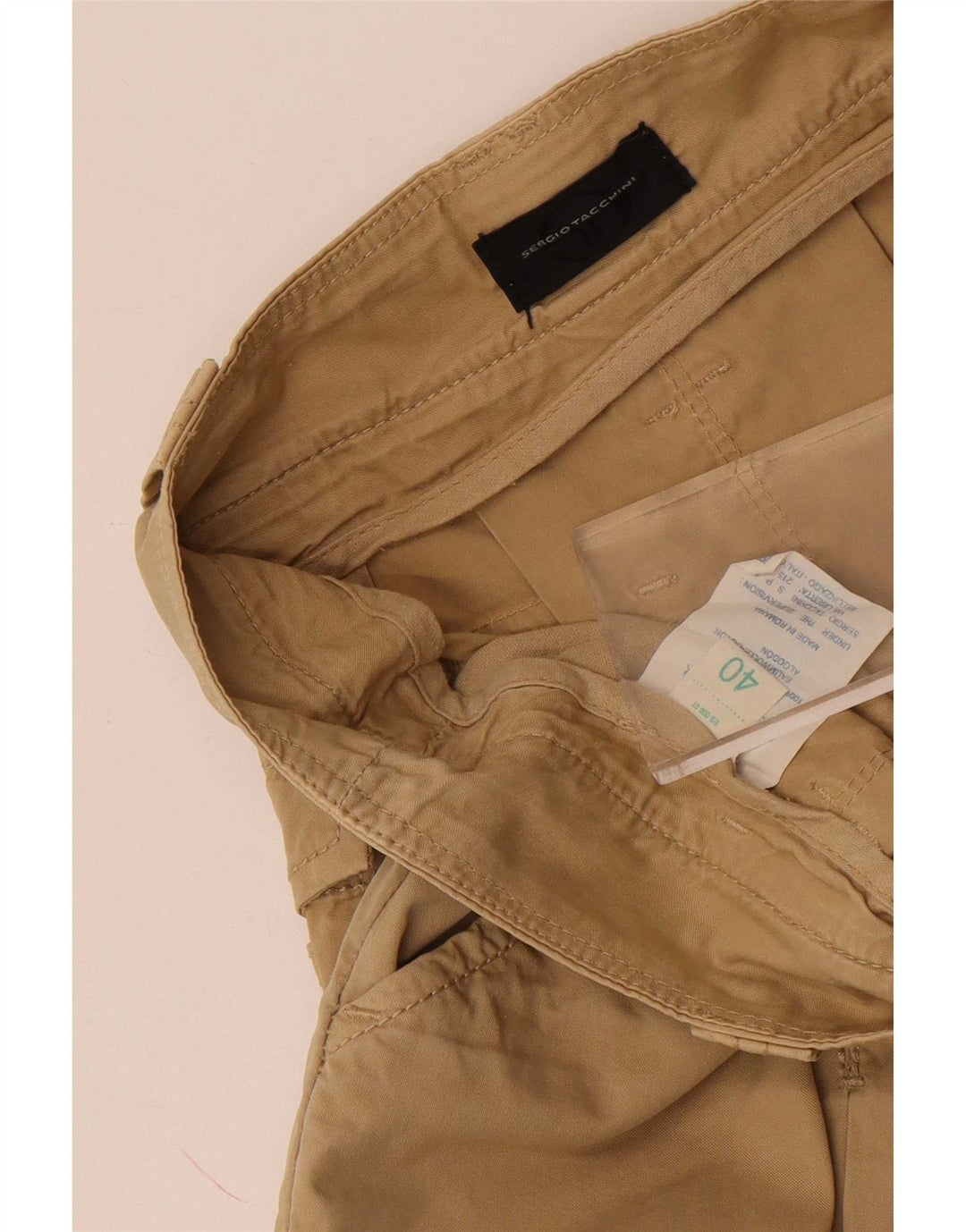 Sergio Tacchini Dame A-Line Nederdel IT 40 Small W28 Beige Bomuld