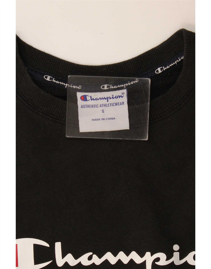 Champion Herre Grafisk Sweatshirt Jumper lille sort bomuld