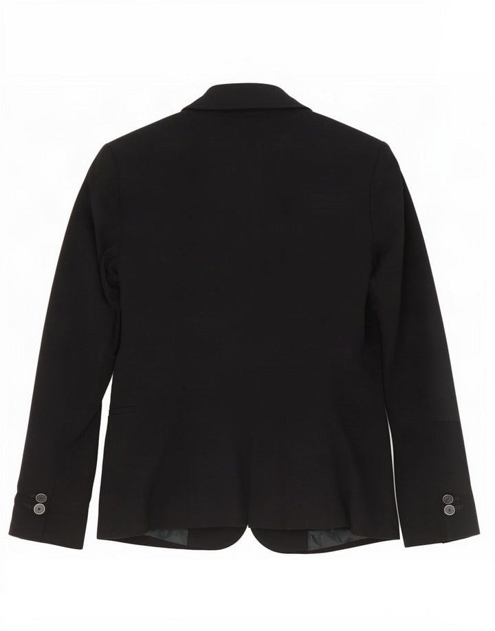 Zara Dame 1 Knap Blazer Jacket UK 10 Lille Sort
