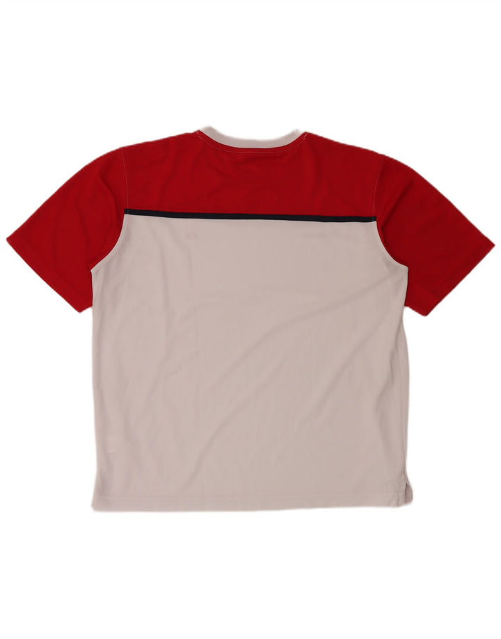 ELLESSE Herre T-Shirt Top XL Hvid Colourblock