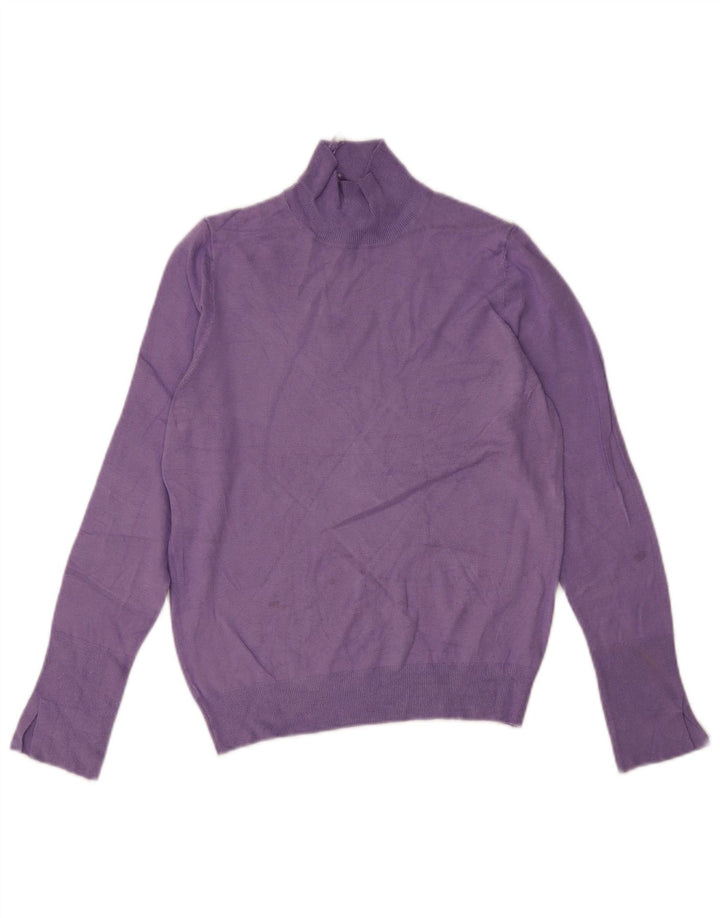 Zara Dame Turtle Neck Jumper Sweater UK 12 Medium Purple