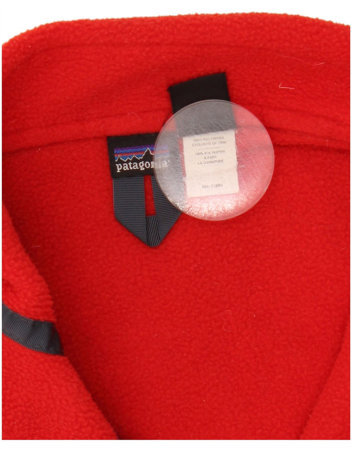 Patagonia Boys Button Neck Fleece Jumper 13-14 år XL Rød Polyester