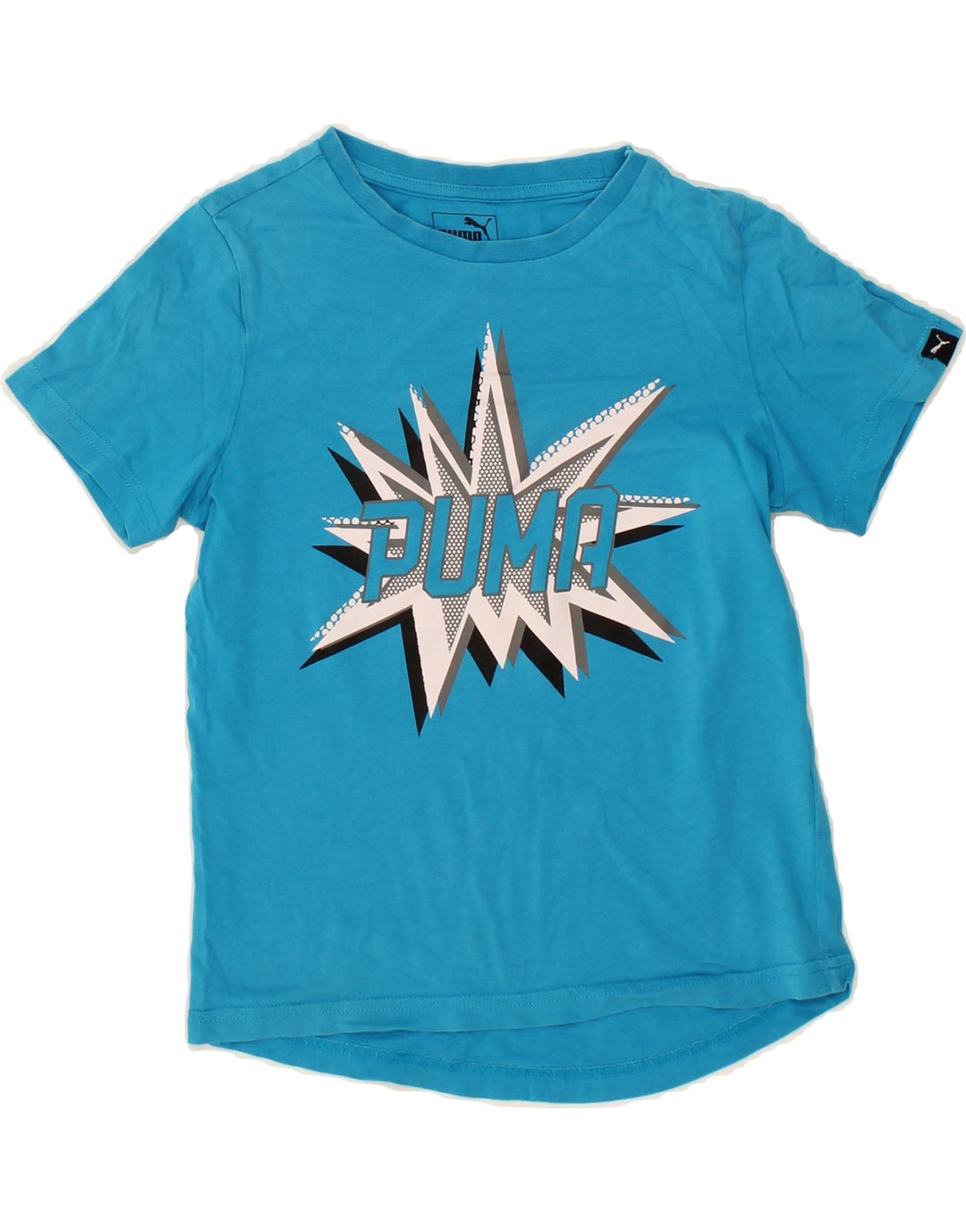 PUMA Boys Graphic T-Shirt Top 9-10 Years  Blue Cotton Vintage Puma and Second-Hand Puma from Messina Hembry 