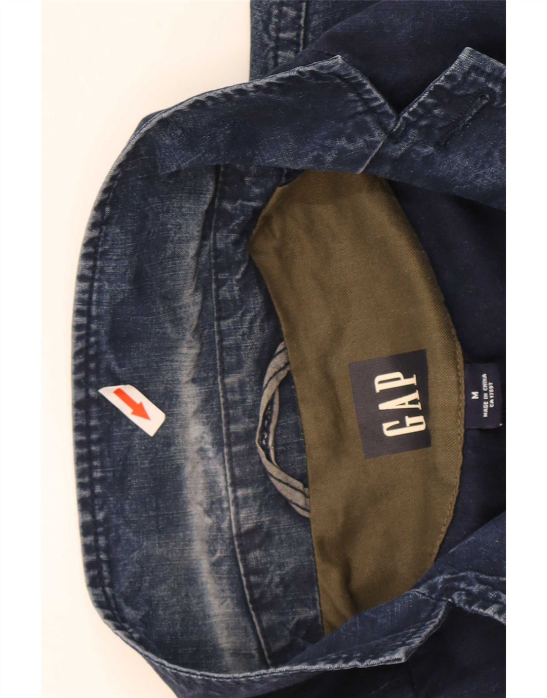 Gap Herre 3-knaps Denim Blazer Jacket UK 38 Medium Navy Blue Bomuld