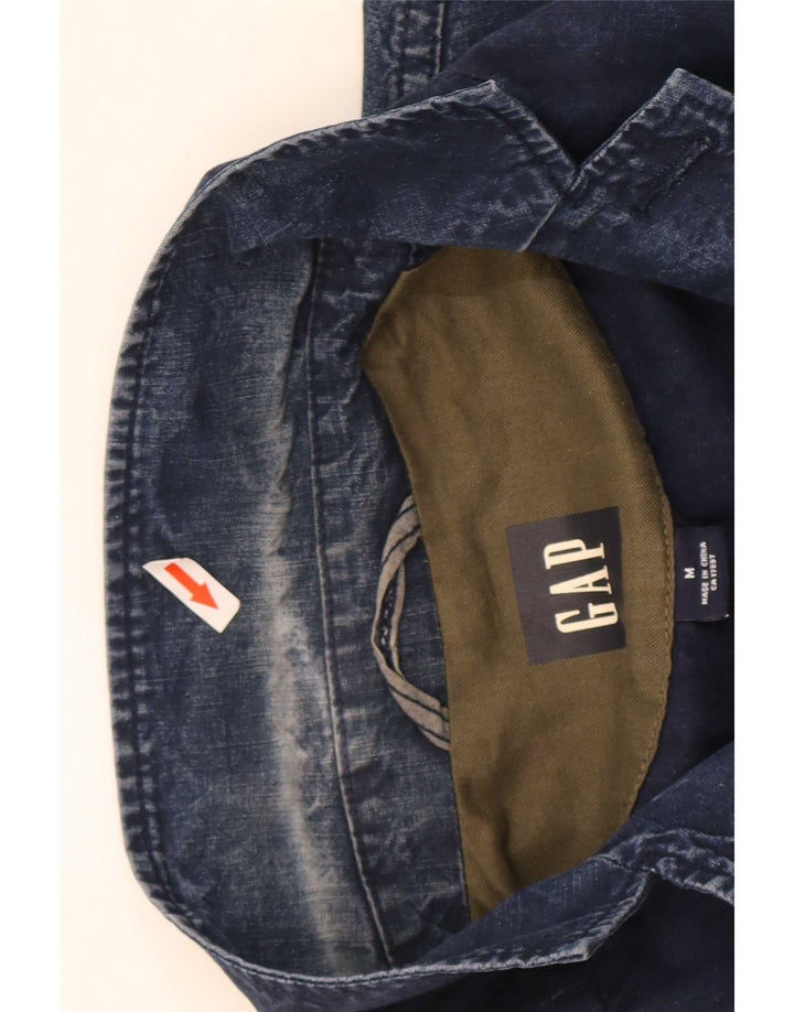 Gap Herre 3-knaps Denim Blazer Jacket UK 38 Medium Navy Blue Bomuld