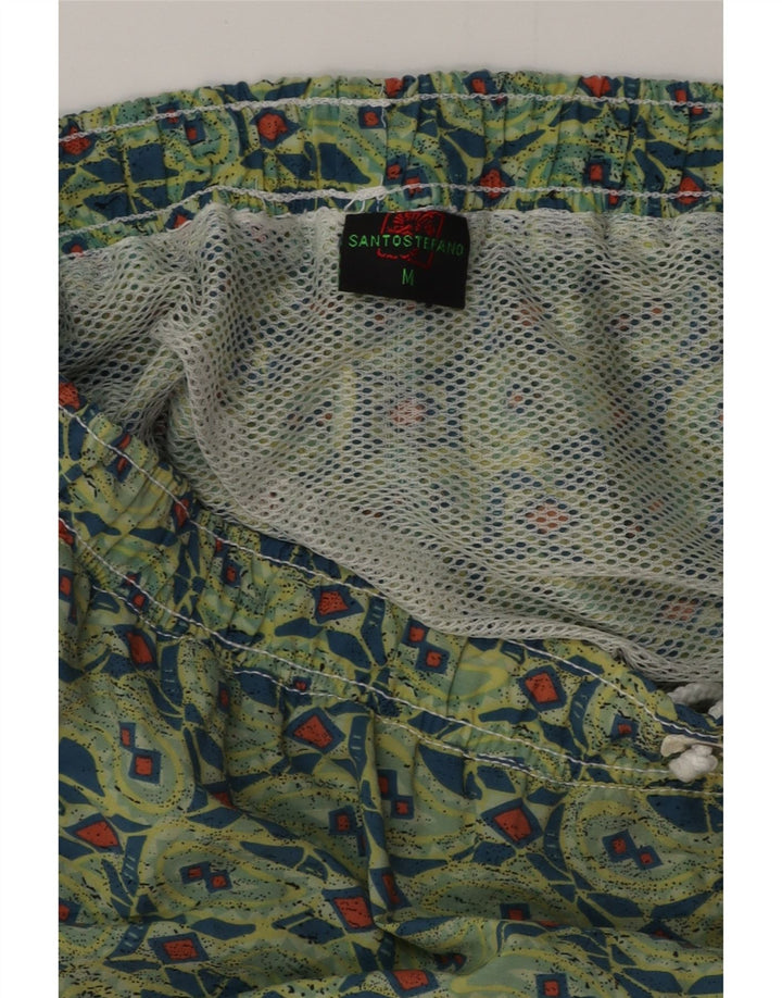 SANTO STEFANO Badeshorts til mænd mellemgrøn geometrisk polyamid