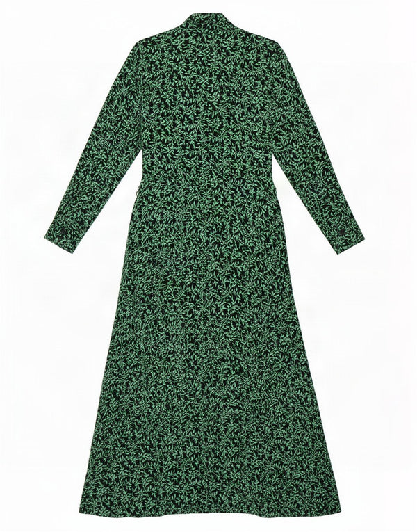 Zara Dame ærmeløs Maxikjole UK 12 Medium Green Floral