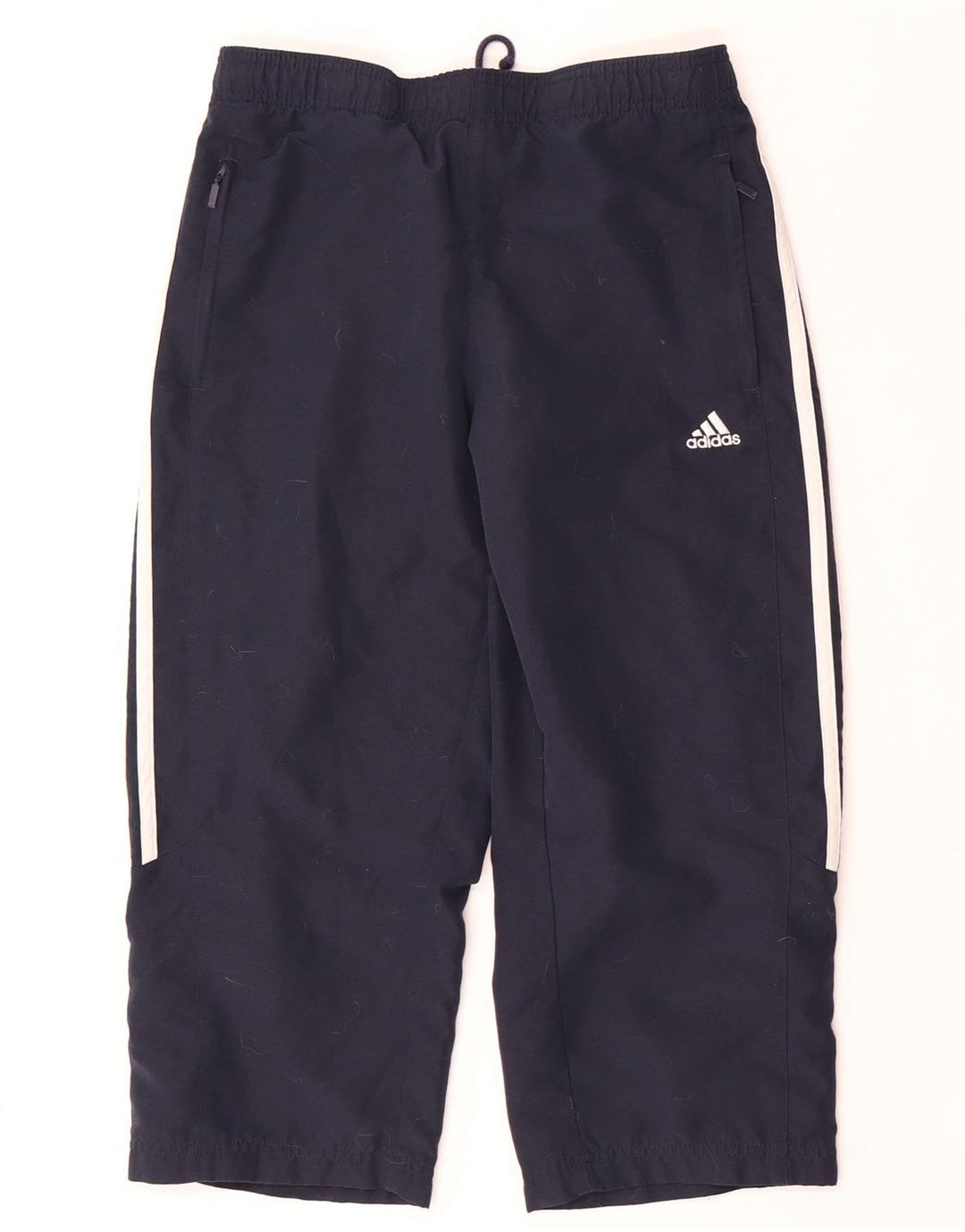 Adidas Dame Capri Træningsdragt Bukser UK 10 Small Navy Blue Polyester