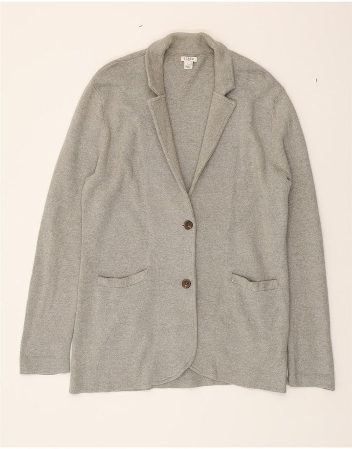 J. CREW Womens 2 Button Blazer Jacket UK 16 Large Grey Cotton Vintage J. Crew and Second-Hand J. Crew from Messina Hembry 