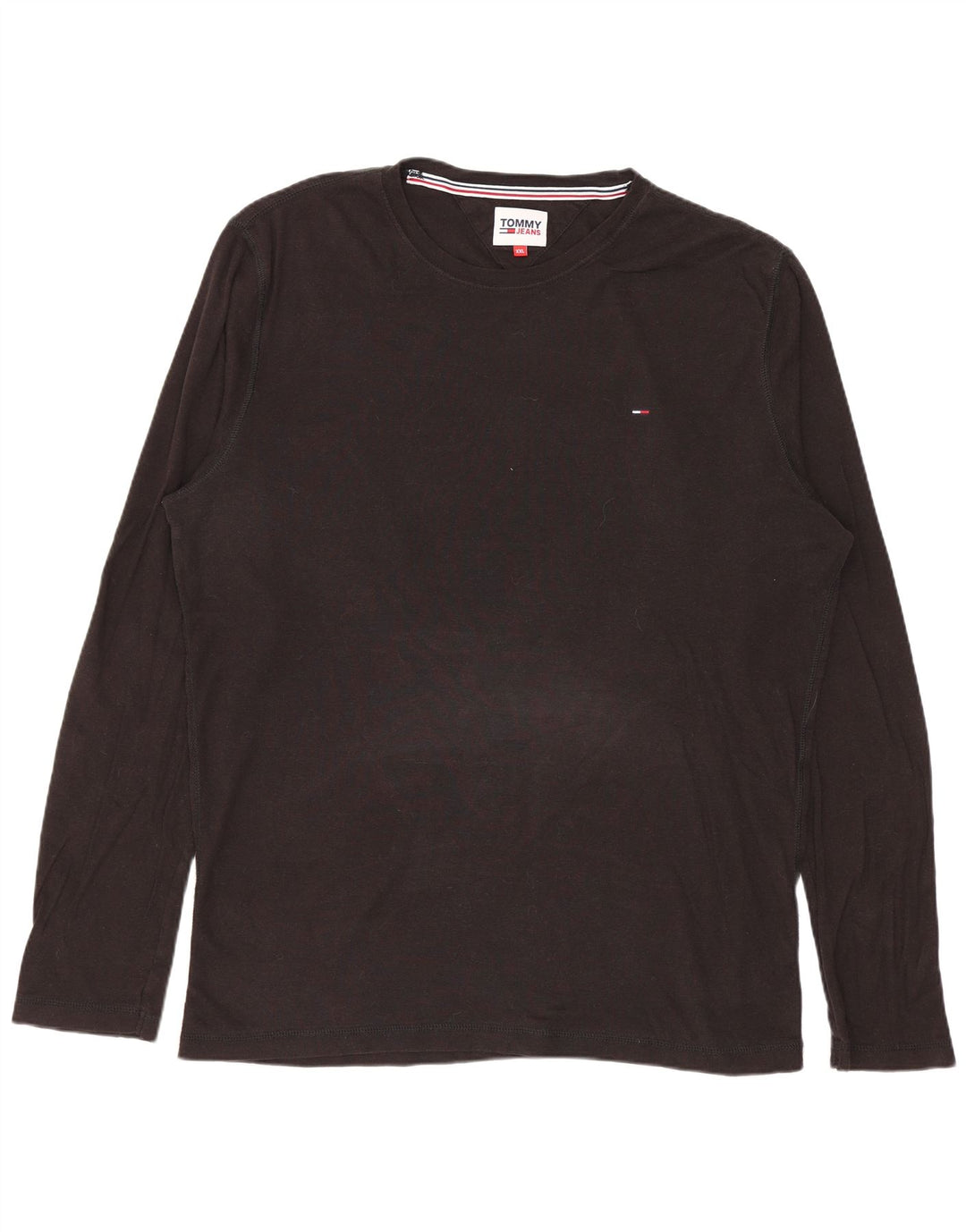 TOMMY HILFIGER Herre Top Langærmet 2XL Sort Bomuld