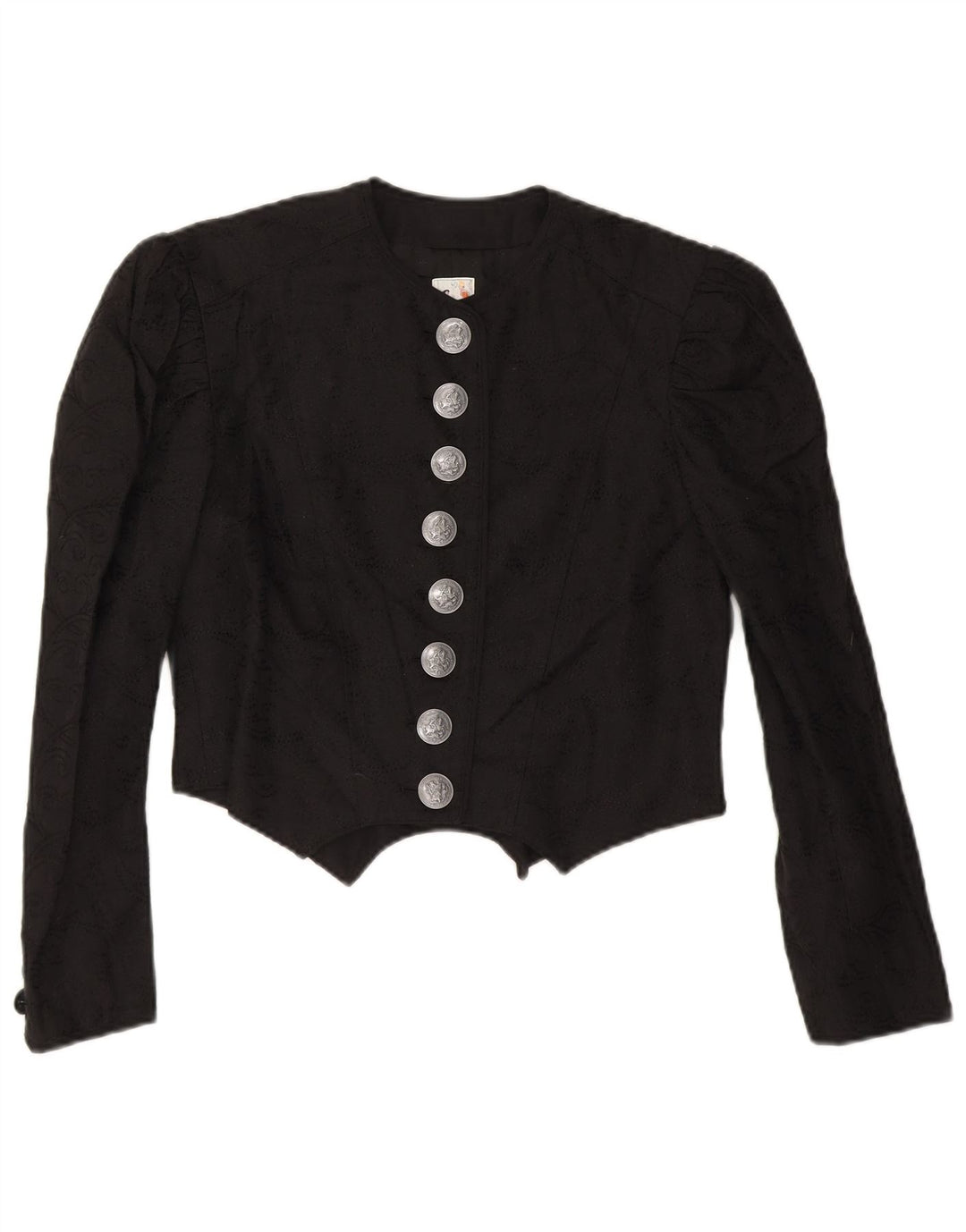 Gossl Dame Trachten Crop Cardigan Top EU 40 Medium Sort Linned
