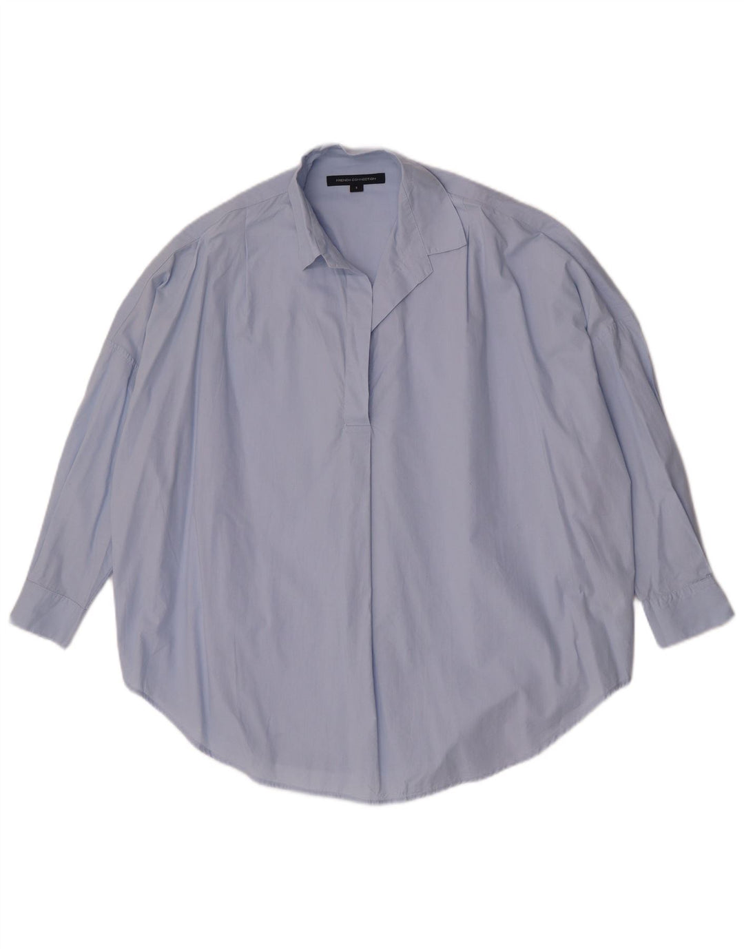 French Connection Dame 3/4-ærmet Pullover Shirt UK 10 Small Blue