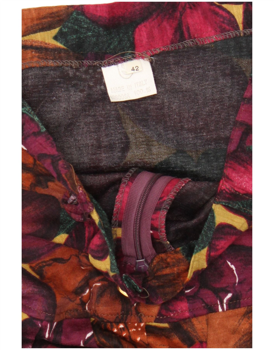 Vintage A-line nederdel til kvinder IT 42 Medium W26 Flerfarvet blomster