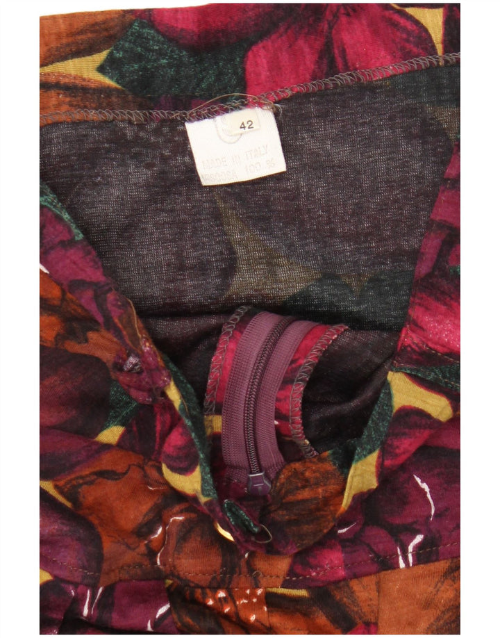 Vintage A-line nederdel til kvinder IT 42 Medium W26 Flerfarvet blomster