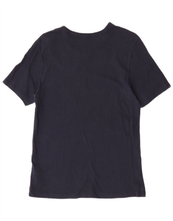 Hugo Boss Herre T-Shirt Top Medium Marineblå Bomuld
