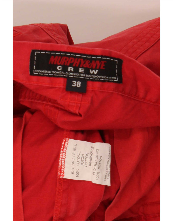 Murphy & Nye Herre Cargo Shorts W38 XL Rød Bomuld
