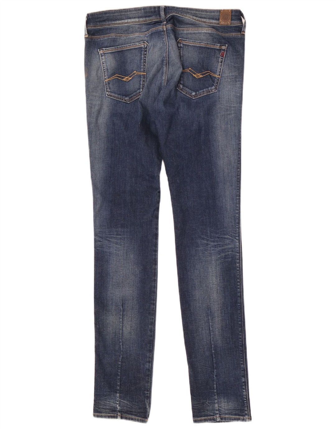 Replay Dame Slim Jeans W33 L34 Blå Bomuld