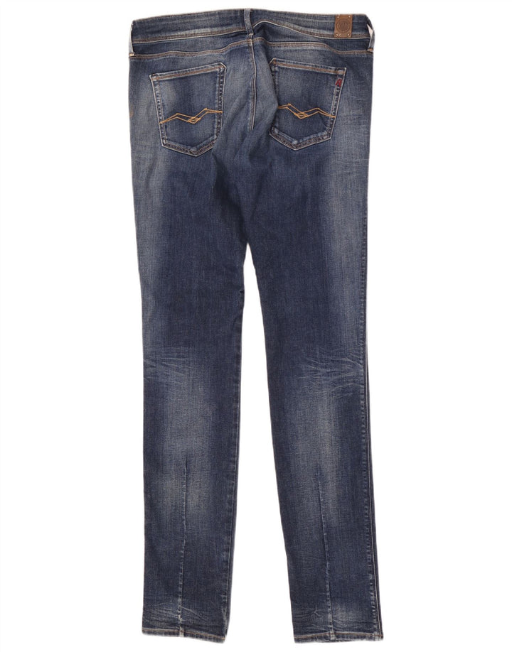 Replay Dame Slim Jeans W33 L34 Blå Bomuld