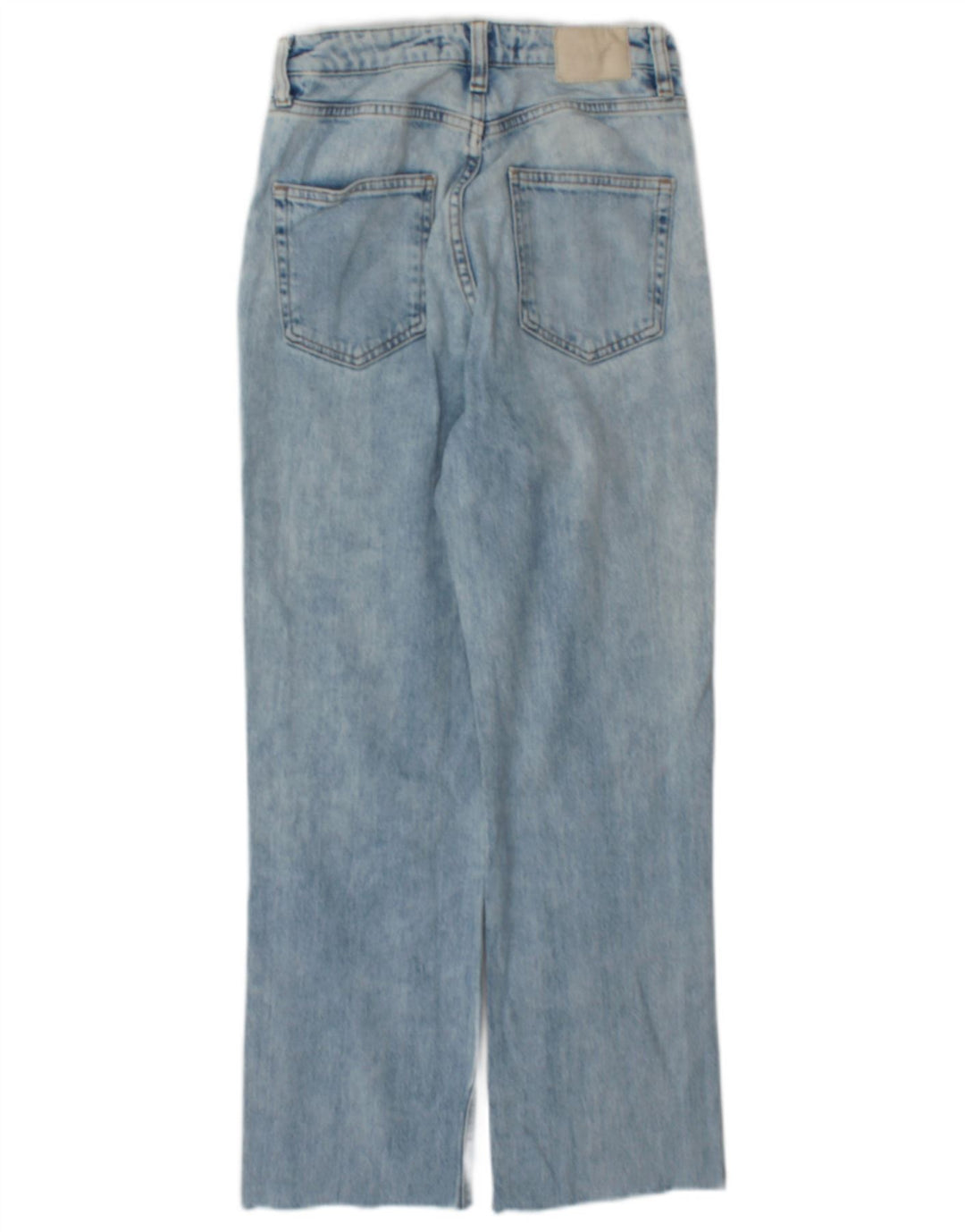 Zara Dame Straight Jeans EU 34 2XS W24 L25 Blå