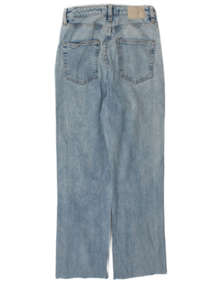 Zara Dame Straight Jeans EU 34 2XS W24 L25 Blå