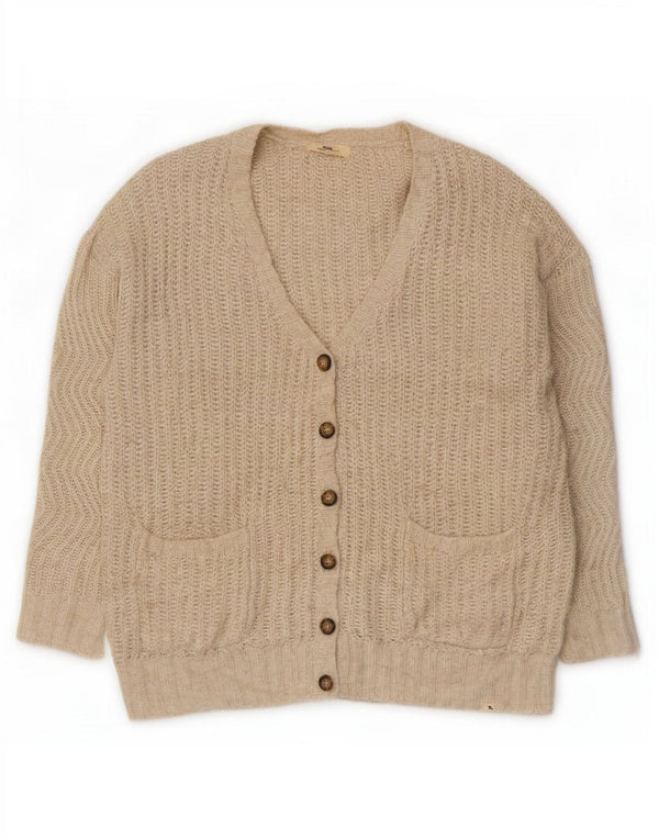 Rip Curl Dame Oversized Cardigan Sweater UK 14 Medium Beige