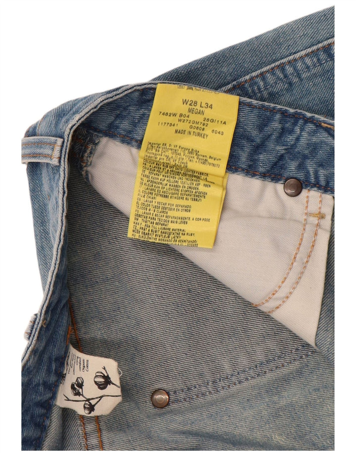Wrangler Dame Megan Distressed Bootcut Jeans W28 L34 Blå Bomuld