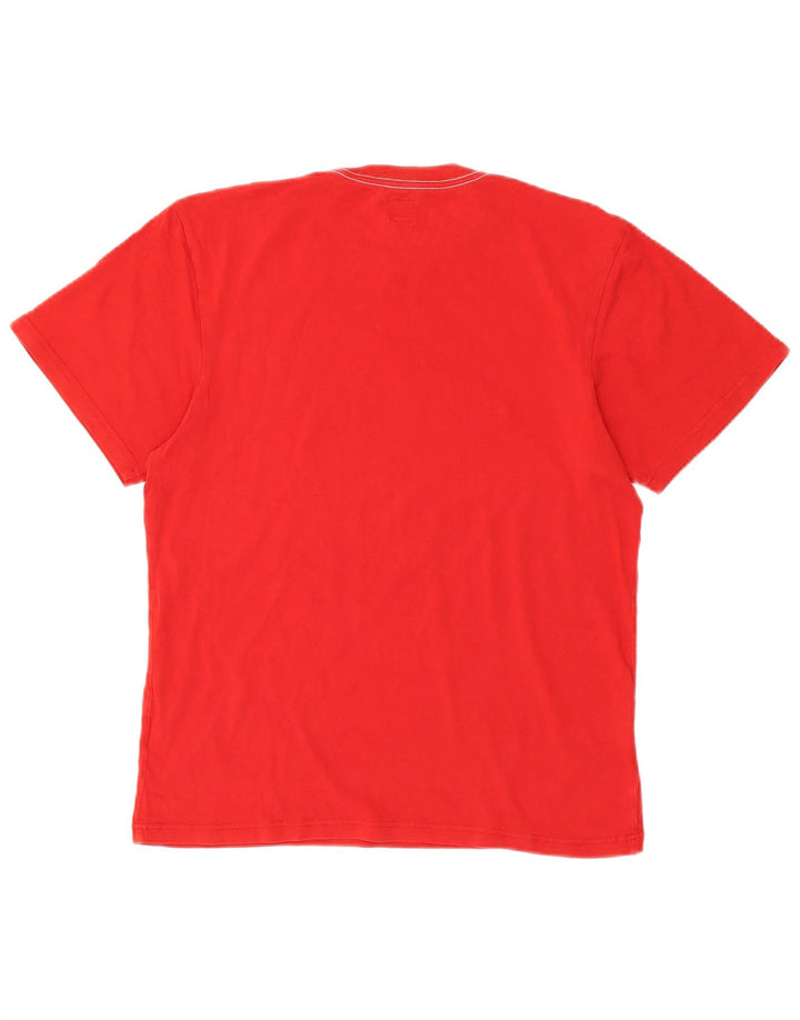 Adidas Herre grafisk T-shirt Top Medium Rød Bomuld