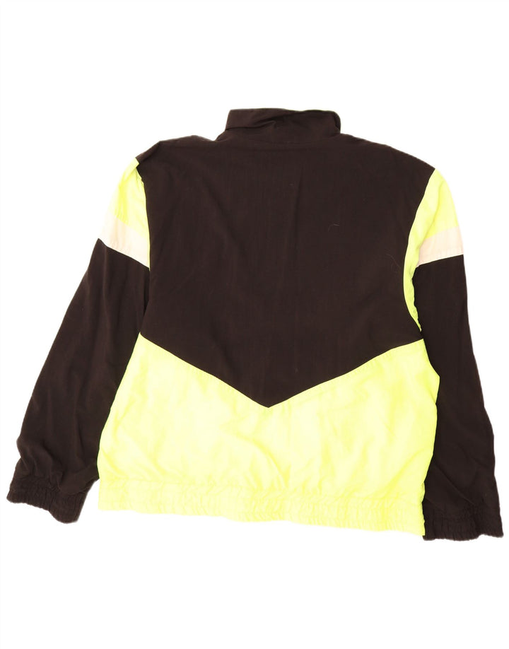 ERBACHER Grafisk regnjakke til mænd UK 40 Large Black Colourblock Polyamid