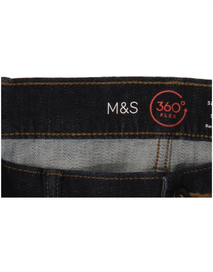 Marks & Spencer Herre Slim Jeans W38 L29 Marineblå Bomuld