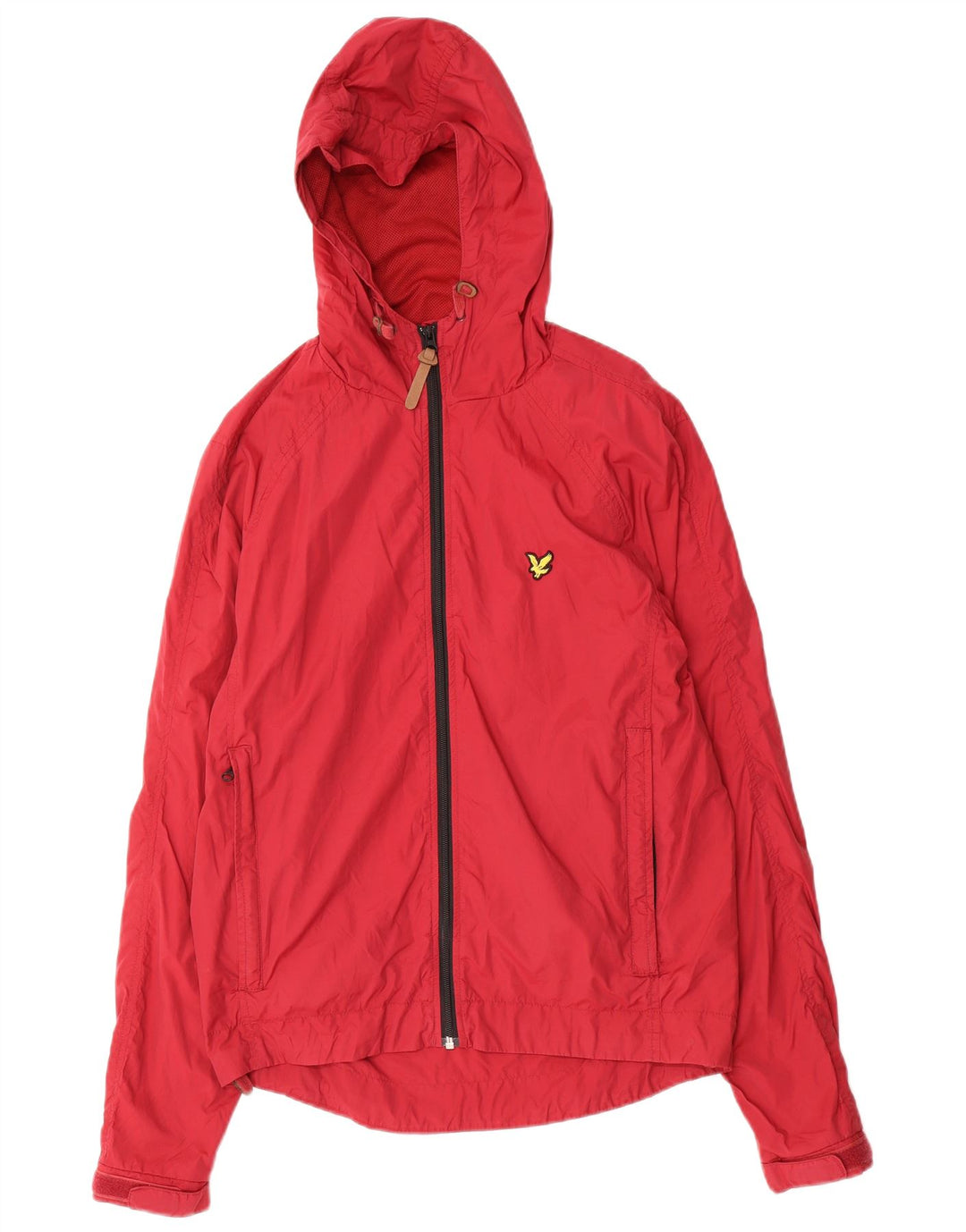 Lyle & Scott Herre Vintage Hætte Regnjakke UK 38 Medium Rød Polyamid