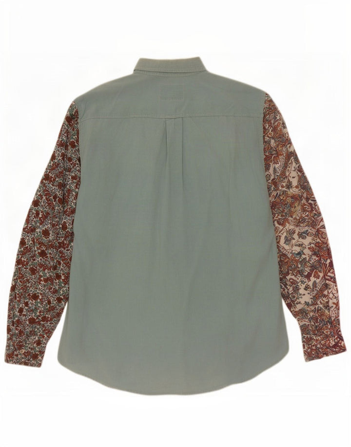 Verte Vallee Herre Corduroy Shirt Medium Multicolored Floral