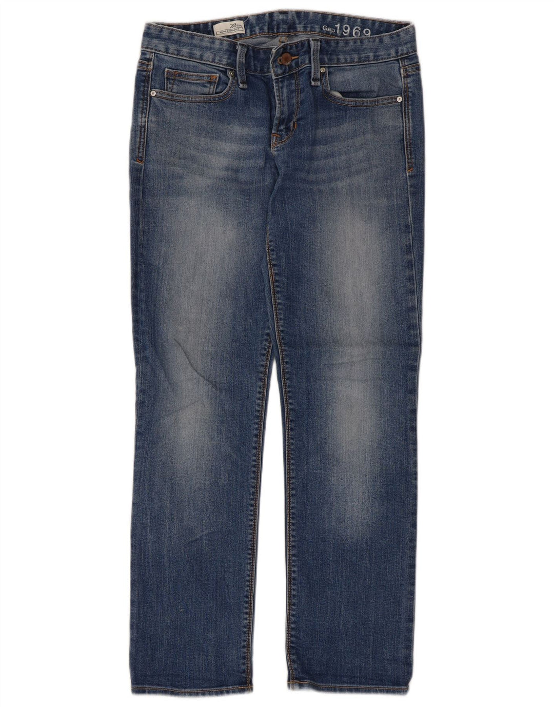 Gap lige damejeans W28 L27 blå bomuld