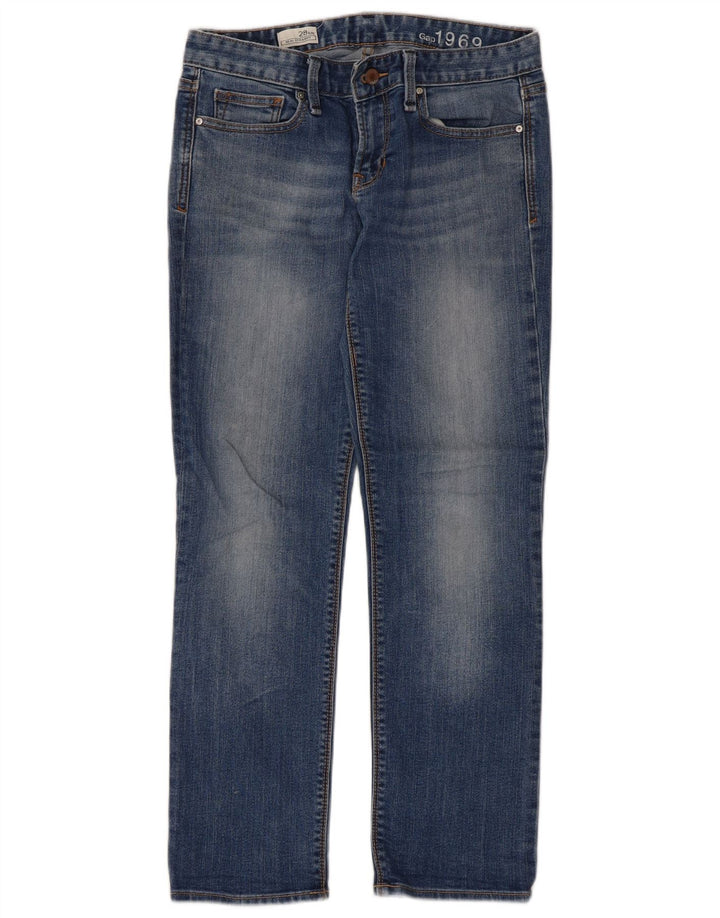 Gap lige damejeans W28 L27 blå bomuld