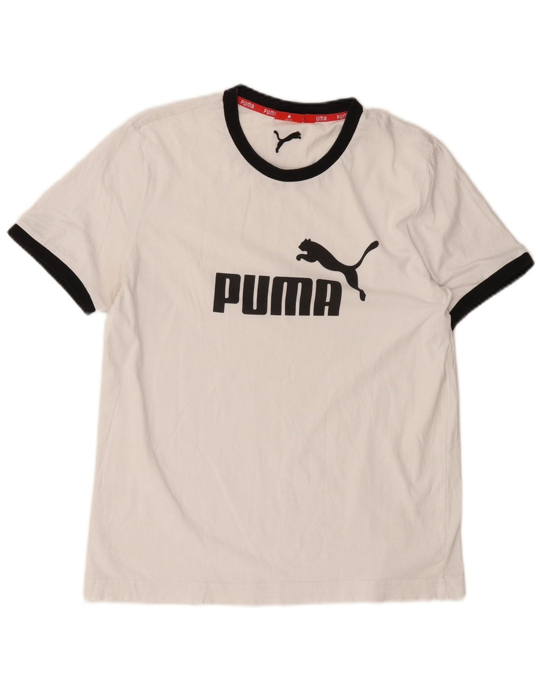 Puma Herre Grafisk T-Shirt Top Medium Hvid