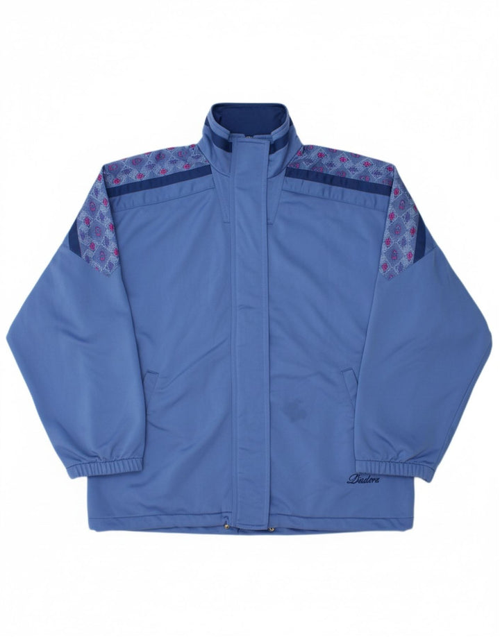 DIADORA Womens Graphic Tracksuit Top Jacket UK 18 XL Blue Polyester