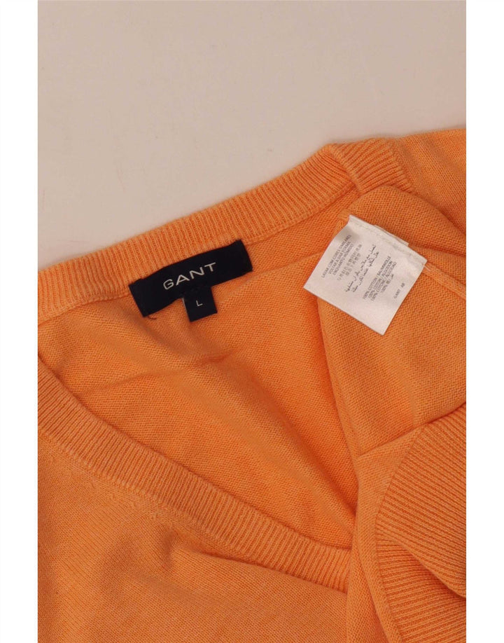Gant Herre V-hals sweater Stor Orange Bomuld