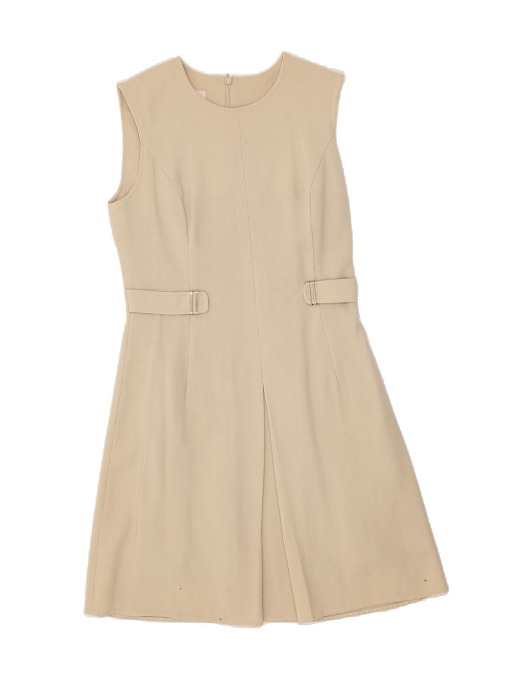 BYBLOS Womens Sleeveless A-Line Dress IT 40 Small Beige Wool Vintage Byblos and Second-Hand Byblos from Messina Hembry 