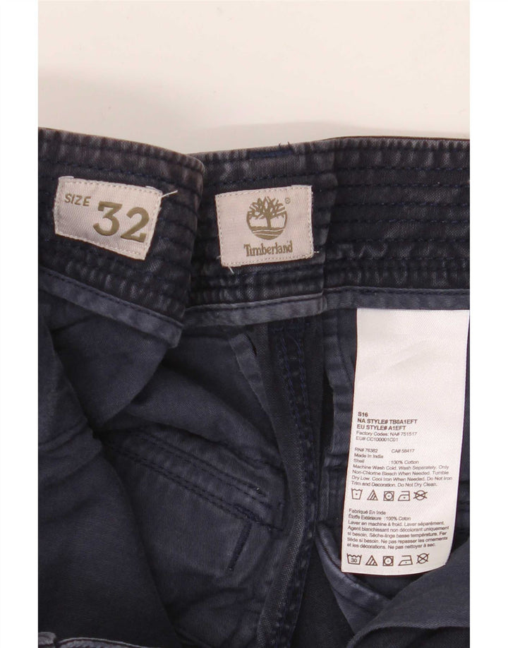 Timberland Herre Cargo Shorts W32 Mellem marineblå bomuld