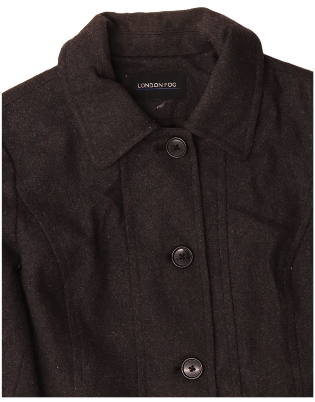 London Fog Dame Overfrakke UK 18 XL Grå Uld