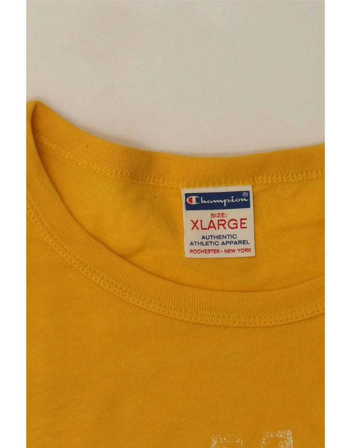 Champion Herre Regular Graphic T-Shirt Top XL Gul